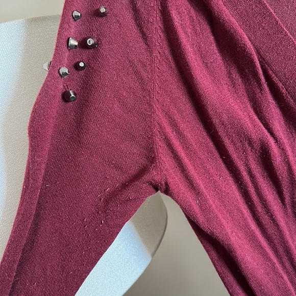 Burgundy red wine Nollie cardigan studded - Picture 3 of 3
